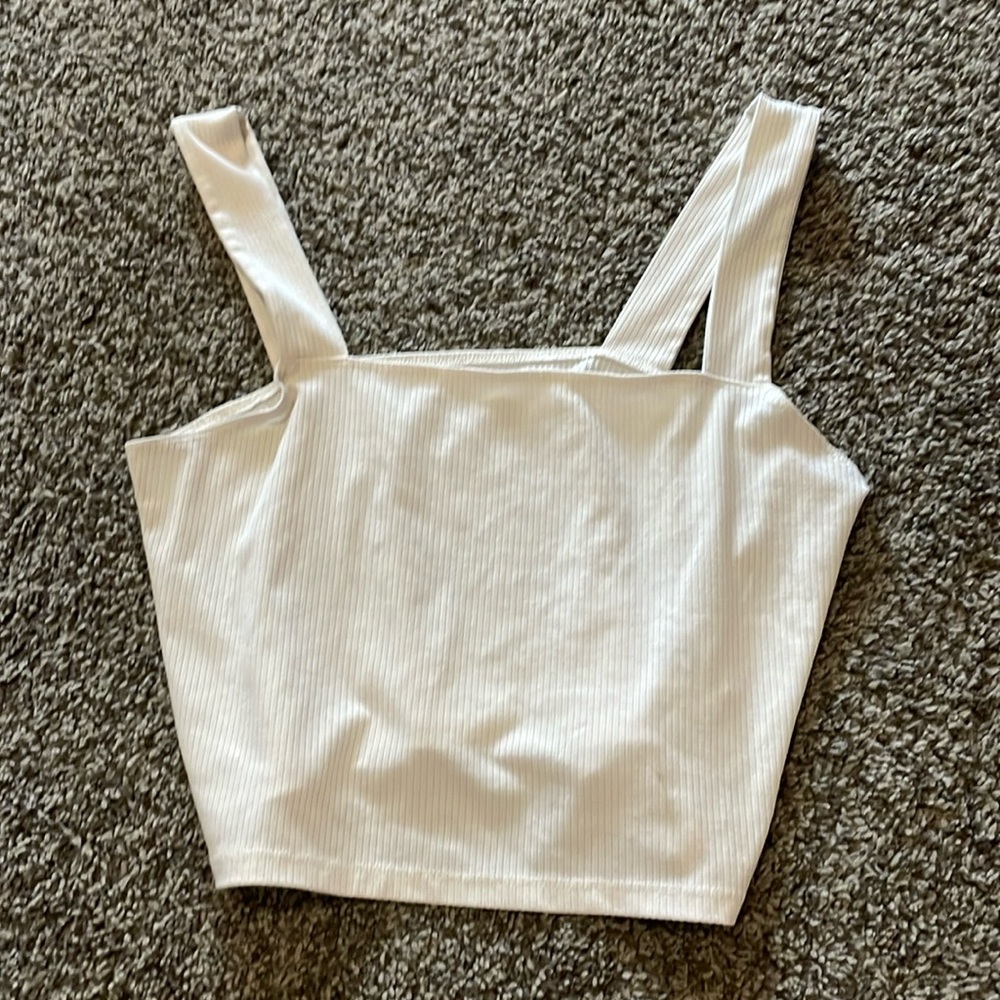 American Eagle white tank